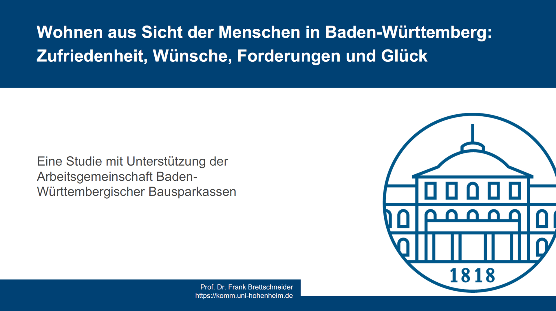 Studie Prof. Dr. Brettschneider Wohneigentum